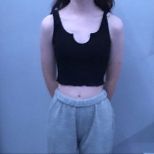 Black crop top